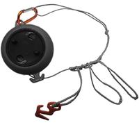 Onewind 40' HMWPE Tent Guyline and Tarp Ridgeline Mini Reel, Lightweight, No Knot Camping Rope and Tent Cord for Hammock Tarp and Rain Fly, 3 Prussik Knots, Black