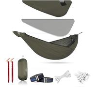 onewind Airstream Camping Hammock with Mosquito Net and Windsock, Lightweight Convertible, Holds up to 400 lbs, Ideal for, Hiking, Backpacking, OD Green, 335cm*162cm Hammock With Wind Sock