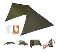 Onewind Camping Shelter, Tent Emergency Survival Shelter, Lightweight, Reusable, Rainproof Windproof with Stakes and Guyline for Camping, Hiking and Backpacking, OD Green