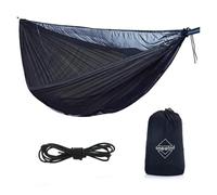 onewind Hammock Mosquito Net Bottom Entry Fits All Single & Double Camping Hammocks -Security from Bugs, Mosquitoes, No See Ums,Spiders & Pesky Bugs -Lightweight Compact Easy Setup (black, BGN3213B)