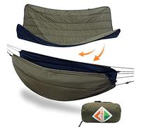 Onewind Hammock Underquilt and Camping Blanket for Winter, Full Length Portable Hammock Underquilt with Dupont Sorona for 4 Seasons Hammock Camping, Hiking, Backpacking, OD Green