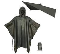 onewind Hooded Rain Poncho for Men and Women Versatile Survival Shelter Camping Gear Silnylon Rain Coat Waterproof Breathable lightweight reusable, and packable on the go rain protection, OD Green
