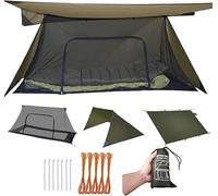 onewind Shelter, Camping Tarp Set Include Emergency Shelter, BugNet and Tent Footprint, Ripstop Silnylon with Silicone PU Coating Survival Shelter Tent for Camping, Hiking, Backpacking