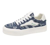 Onewus Men's Textured Denim Low-Tops - Chunky Comfort Sole & Breathable Lining for Urban Commute