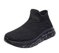 Onewus Unisex Breathable Mesh Socks Sports Shoes in Fluorescent Colors - Trendy Couple's Slip-On Sneakers for Comfort and Style Black