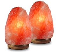 ONEX 3-5KG Salt Lamp Natural Himalayan Salt Lamps containing Pink Rock Salt Healing Crystals Certified Electric Fitting Ideal for Bedside Lamps, Home Decor, Night Light Gifts (Pack of 2)