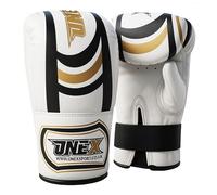 ONEX Adult Boxing Bag Gloves MMA Training Fighting Fitness Gloves Punching Mitt MMA Muay Thai Grappling Fight Mitts (Blk/Gold)