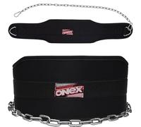 ONEX Dipping Belt for Weightlifting, Pull Ups & Strength Training - Adjustable Gym Belt with Chain for Muscle Building, Bodyweight, Calisthenics, Powerlifting & Home Workouts