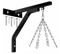 ONEX Heavy Duty Punch Bag Wall Bracket with Chain - 3ft Steel Punching Bag Hanger | Boxing Wall Mount for MMA, Kickboxing, Home Gym - Includes D-Shackle, Swivel Hook - Up to 100kg Load