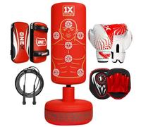 ONEX Kids Punch Bag Free Standing - Junior Boxing Set with Adjustable Stand Suitable for Children Ages 3-7 Punching Kickboxing MMA & Fitness Training