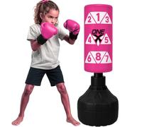 Onex Kids Punch Bag Free standing with Gloves - Junior Heavy Duty Boxing Bag Set for Punching Training, Fitness MMA & Kickboxing (Pink)