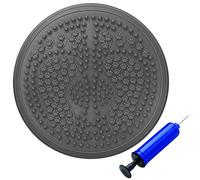 ONEX Wobble Cushion Balance Disc Stability Cushion Balance board Core Trainer for Posture, Fitness, and Rehabilitation Inflatable with Pump Ideal for Office, Gym, and Home (Silver)