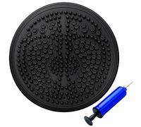ONEX Wobble Cushion Balance Disc Stability Cushion Balance board Core Trainer for Posture, Fitness, and Rehabilitation Inflatable with Pump Ideal for Office, Gym, and Home (Black)