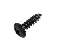 Oneyijun 20 Pcs M5 x 25mm Self Tapping Wood Screws Carbon Steel Mushroom Round Flanged Head Fasteners Drilling Screw Black