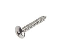 Oneyijun 20 Pcs M5 x 30mm Self Tapping Wood Screws 304 Stainless Steel Mushroom Round Flanged Head Fasteners Drilling Screw Silver