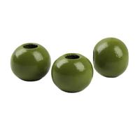 Oneyijun 50 Pcs Large Wooden Beads 20mm Natural Round Wood Beads Loose Beads, for Handmade Garlands Home Decorations Jewellery Making DIY Hand Crafts (Dark Green) (OYJWoodBead1-dgreen)