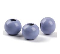Oneyijun 50 Pcs Large Wooden Beads 20mm Natural Round Wood Beads Loose Beads, for Handmade Garlands Home Decorations Jewellery Making DIY Hand Crafts (Light Purple)