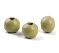 Oneyijun 50 Pcs Large Wooden Beads 20mm Natural Round Wood Beads Loose Beads, for Handmade Garlands Home Decorations Jewellery Making DIY Hand Crafts (Light Green)