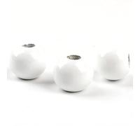Oneyijun 50 Pcs Large Wooden Beads 20mm Natural Round Wood Beads Loose Beads, for Handmade Garlands Home Decorations Jewellery Making DIY Hand Crafts (White)