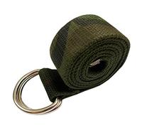 Oneyijun Braided Canvas Belt Women Men Boy Girl with Double Silver Metal D-Ring Buckle Casual Unisex 44.4 Inch Black Blue Camouflage Khaki Light Blue Purple Red Rose White Yellow
