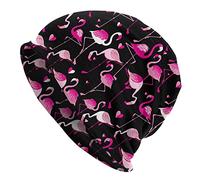 ONEYUAN Cute Beanie Chemo Hat Cancer Headwear Knitted Hats Baggy Slouchy Scarf Cap for Adults Women Men-Flamingo-One Size
