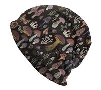 ONEYUAN Mushroom Beanie Chemo Hat Cancer Headwear Knitted Hats Baggy Slouchy Scarf Cap for Adults Women Men-Mushroom Print2-One Size