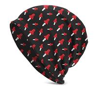 ONEYUAN Mushroom Beanie Chemo Hat Cancer Headwear Knitted Hats Baggy Slouchy Scarf Cap for Adults Women Men-Cute Mushroom Print-One Size