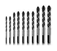 Onezebra 10 Piece Tile Drill Bits, Professional Drill Bits Set, Drill Bits for Porcelain, Glass, Brick, Plastic, Cement, Wood, All Size (3 4 5 6 6 6 6 8 10 12mm)