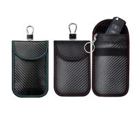 Onezebra 2 Pack Car Key Signal Blocker Pouch, Faraday Pouch for Car Keys, Faraday Pouch, Anti-Theft Signal Blocking Bag, Car Key Protector for Car Safety (Blue and Red)