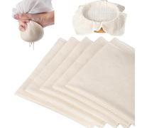 Onezebra 5 Pack Cheesecloth, Muslin Cloths for Cooking 50x50cm, Reusable Cheese Cloths for Straining, Soft Square Weave Fabric Filter for Straining, Cooking, Baking