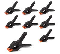 Onezebra 8 Pack 4 Inch Spring Clamps, Clamps for Woodwork with Large Span Width, Heavy Duty Tarp Clips with Moveable Jaws, Quick Grip Plastic Clamps for Photo Studio, Backdrop, and Artwork