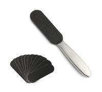 Onezebra Foot Files, Pedicure Foot File and Callus Remover for Hard Skin, Stainless Steel Rasp with 12 Free Refill Grits, Double-Sided Replacement Pads, Easy Feet Scrubber for Bath Pedicure Salon