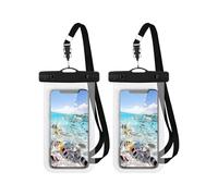 Onezebra Universal IPX8 Waterproof Phone Pouch for Swimming, Snorkeling, Beach, Kayaking and Water Parks - 2 Pack Clear Dry Bag