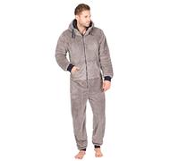 ONEZEE / STC Stores Mens Snuggle Fleece Hooded Winter All in One (M/L, Grey)