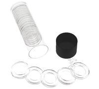 OnFireGuy Coin Capsule Storage Tube & 20 Air-Tite A18 Direct Fit Coin Holders for US Dimes (Black Cap Lid)