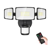 Onforu 55W 5000LM LED Outdoor Motion Sensor Floodlight with Remote Control Outdoor Spotlight 6500K IP65 Waterproof Projector Network Function for Garage