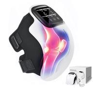 Ongerce Knee Massager, Heated Brace with Infrared and Vibration, Portable Massager for Father's Day Pain Relief, 3000mAh Battery Rechargeable, LED Touch Screen, Longer Knee Straps 48CM