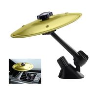 Ongfuwu Car Cymbal, Metal Car Crash Cymbal for Air Vent, Easy Clip-On Mini Drum Cymbals for Dashboard, Compact Vehicle Symbol Drum, Make Your Driving Fun, Novelty Drummers & Music Lovers Gift (Golden)