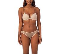 OnGossamer Sleek Micro Push Up Bra, Plush Pads, Lace Back - Beige - 36C