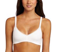 OnGossamer Women's Cabana Cotton Bralette, Opaque, White, M