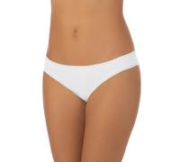 OnGossamer Women's Cabana Cotton Hip Bikini Panty - White - L