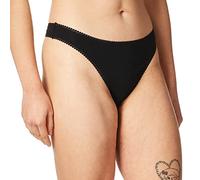 OnGossamer Women's Cabana Cotton Hip-G Thong Panty, Black, S/M