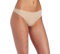 OnGossamer Women's Cabana Cotton Hip G-Thong Panty, Champagne, M-L