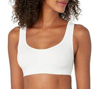 OnGossamer Women's Cabana Cotton Seamless Easy Tank Wireless Bralette, White, L