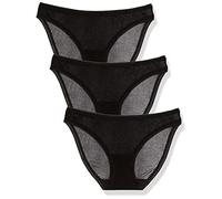 OnGossamer Women's Gossamer Mesh Bikini 3 Pack Style Underwear, Black, S