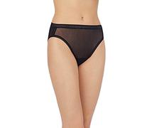 OnGossamer Women's Gossamer Mesh Hi-Cut Brief Panty,Black,Medium