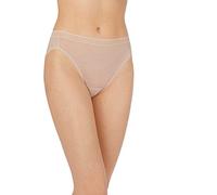 OnGossamer Women's Gossamer Mesh Hi-Cut Brief Panty,Champagne,Medium