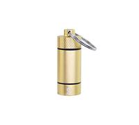 ONGROK Premium Mini Storage Tube, Keychain, Pocket-Sized, Airtight, Aluminum Metal Holder and Case (Gold)