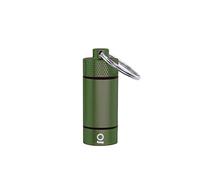 ONGROK Premium Mini Storage Tube, Keychain, Pocket-Sized, Airtight, Aluminum Metal Holder and Case (Green)