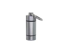ONGROK Premium Mini Storage Tube, Keychain, Pocket-Sized, Airtight, Aluminum Metal Holder and Case(Gun Metal)